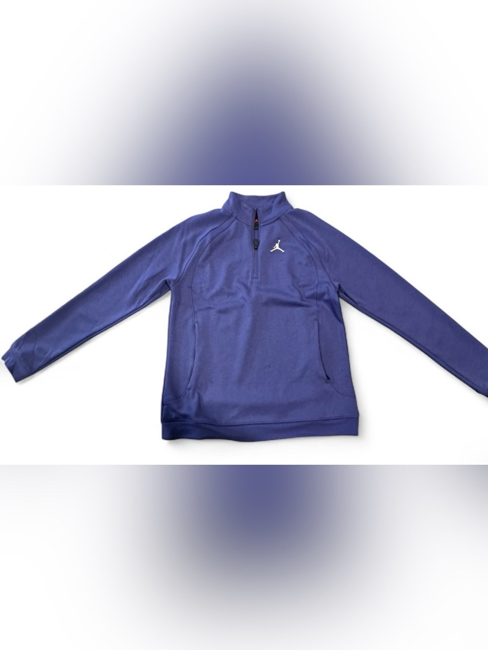 Jordan Purple Zip-Neck Sweatshirt with Red Jumpman